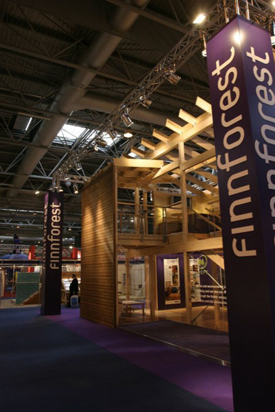 Finnforest näyttelyosasto Birmingham, Englanti
